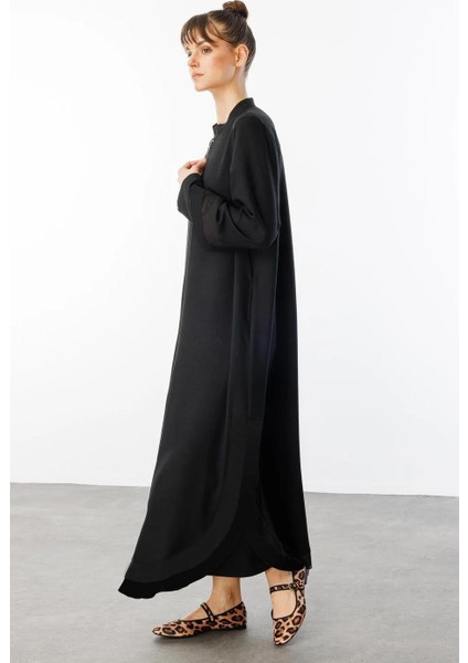 Şifon ve Garni Detaylı Hafif, Ince Ipekçe Kap-Siyah modelleri