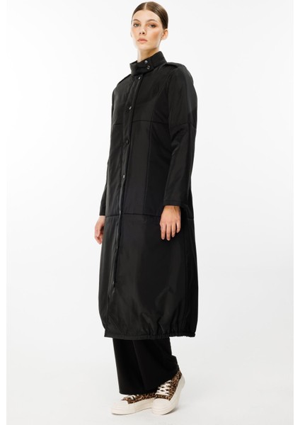 Newyork Iç Astarı Kapitone Dolgulu Çıt Çıt Kapamalı Spor Kaban-Siyah fiyatları