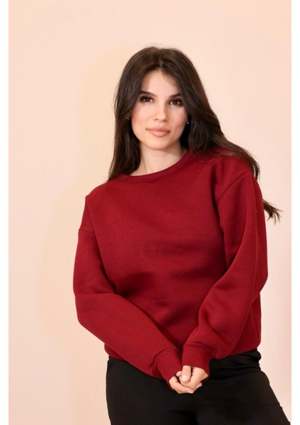 3 Iplik Şardonlu Kaliteli Bisiklet Yaka Sweatshirt fiyatları