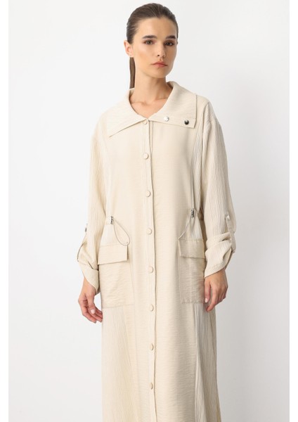 Poly /cupra Ön Beden Özel Dokuma Kumaş Spor Kap Ferace-Bej modelleri