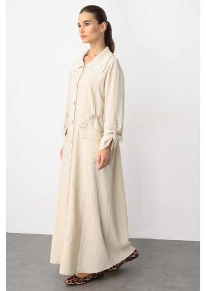 Poly /cupra Ön Beden Özel Dokuma Kumaş Spor Kap Ferace-Bej indirimleri