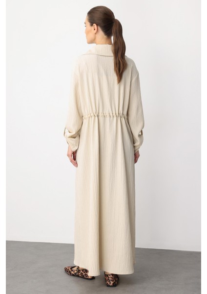 Poly /cupra Ön Beden Özel Dokuma Kumaş Spor Kap Ferace-Bej