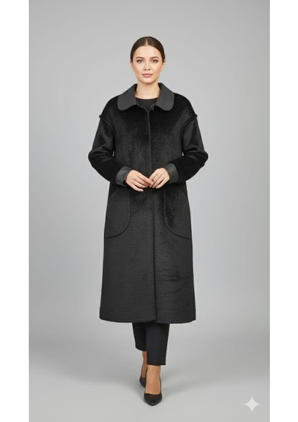 Çift Taraflı Kullanım Imkanlı Zamansız Hafif Manto Kaban-Siyah modelleri