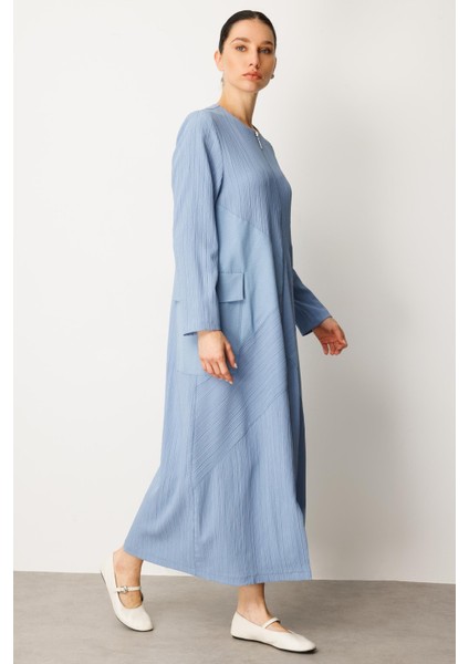 x Tasarım Özel Dokuma Tam Boy Zamansız Kap Ferace-Indigo fiyatları