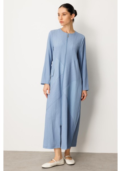 x Tasarım Özel Dokuma Tam Boy Zamansız Kap Ferace-Indigo modelleri