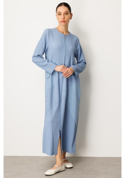 x Tasarım Özel Dokuma Tam Boy Zamansız Kap Ferace-Indigo indirimleri