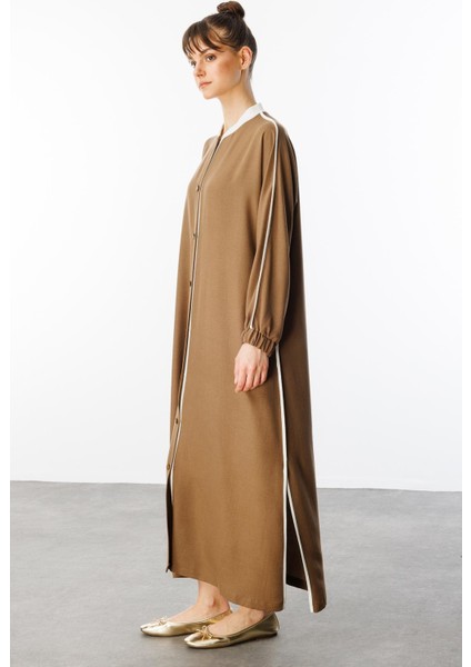 Ss Kontrast Biye Detaylı Ribana Yaka Spor Ipekçe Doku Kap/ Ferace-Vizon fiyatları