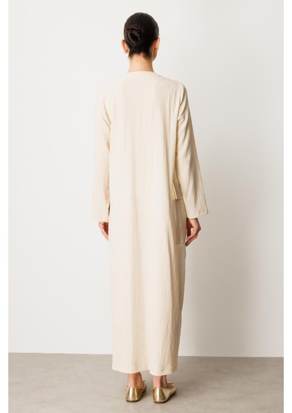 x Tasarım Özel Dokuma Tam Boy Zamansız Kap Ferace-Bej fırsatları