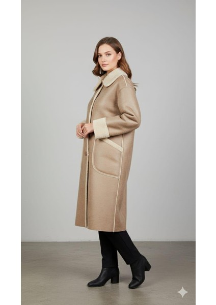 Çift Taraflı Kullanım Imkanlı Zamansız Hafif Manto Kaban-Taş fiyatları