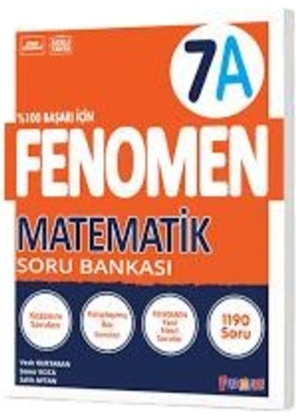 7.sınıf Fenomen Matematik Fasikül Seti (1-2-3-4-5-6. Sayılar) + Matematik A Soru Bankası modelleri