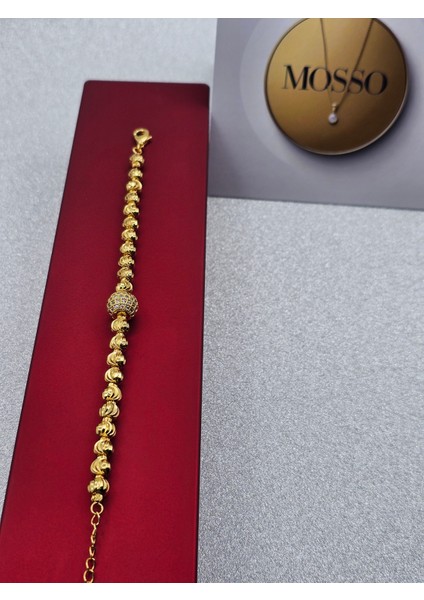 Dorika Toplu Zirkon Taş Işlemeli Çelik Bileklik modelleri