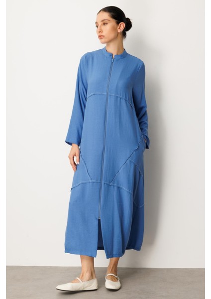 Ipekçe Kumaşı Sayesinde Hafif ve Ferah Spor Kap - Ferace-Mavi