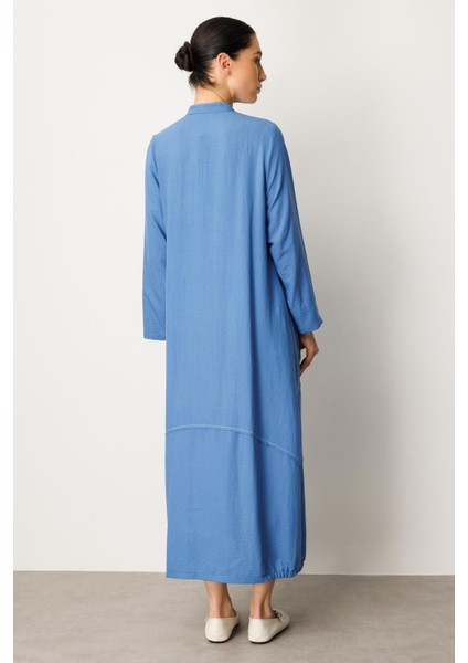 Ipekçe Kumaşı Sayesinde Hafif ve Ferah Spor Kap - Ferace-Mavi