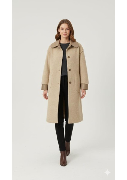 Çift Taraflı Kullanım Imkanlı Zamansız Hafif Manto Kaban-Taş fırsatları