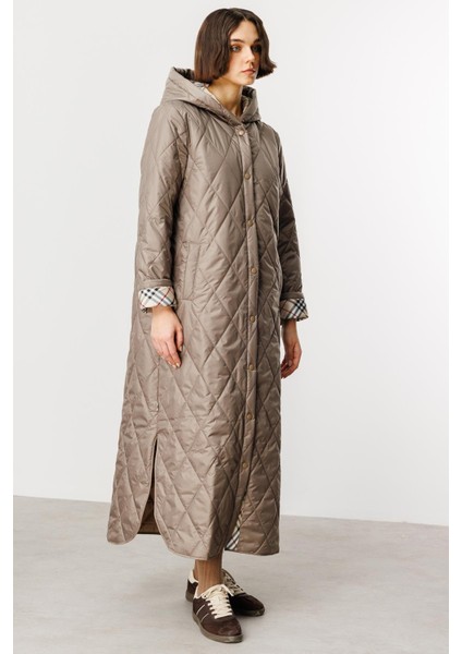 Vip Extra Dolgulu Spor Özel Garni Detaylı Zamansız ve Klasik Kaban Manto-Vizon fiyatları