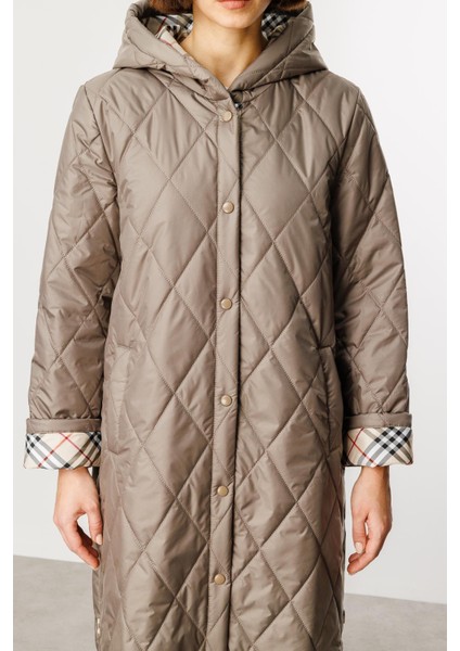 Vip Extra Dolgulu Spor Özel Garni Detaylı Zamansız ve Klasik Kaban Manto-Vizon indirimleri