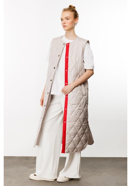 Armonia Çıt Çıt Kapamalı Renk Detayları ile Süslenmiş Zamansız Spor Yelek-Gri fırsatları