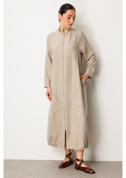 Ipekçe Kumaşı Sayesinde Hafif ve Ferah Spor Kap - Ferace-Taş