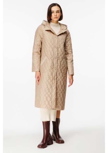 My Triko Garnili Kapitone Dolgu Kaban Manto-Taş fiyatları