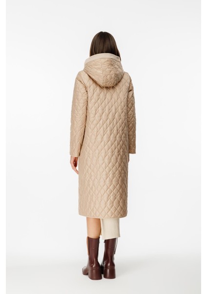 My Triko Garnili Kapitone Dolgu Kaban Manto-Taş indirimleri