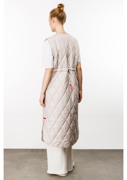 Armonia Çıt Çıt Kapamalı Renk Detayları ile Süslenmiş Zamansız Spor Yelek-Gri