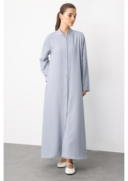 Mesh Sırt Desen Işleme Ipekçe Kumaş Spor Kap- Elbise- Ferace-Gri