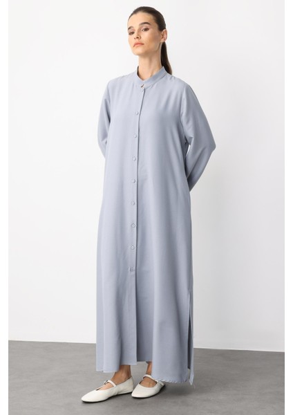 Mesh Sırt Desen Işleme Ipekçe Kumaş Spor Kap- Elbise- Ferace-Gri modelleri