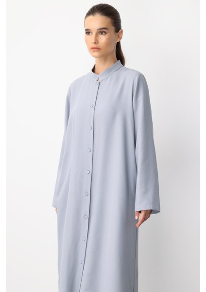 Mesh Sırt Desen Işleme Ipekçe Kumaş Spor Kap- Elbise- Ferace-Gri indirimleri