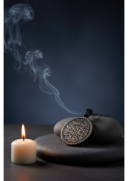 Siyah Renk Inşirah Suresi Yazılı Çelik Kolye Paslanmaz Kararmaz Zincir Manevi Takı fırsatları