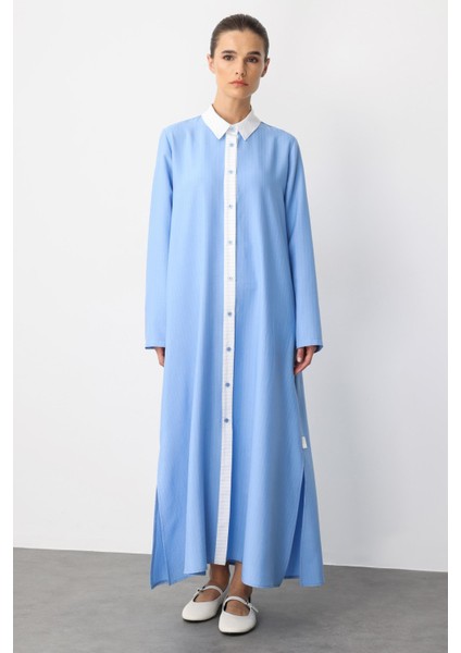 Line Garni Arka Pelerin Detaylı Spor Kap-Mavi