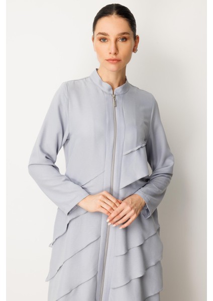 Volan Ipekçe Kap Ferace-Gri indirimleri