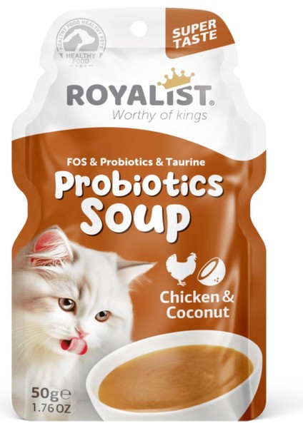 Royalist - Kediler Için Tavuklu ve Hindistan Cevizli Probiyotik Çorba 50 gr