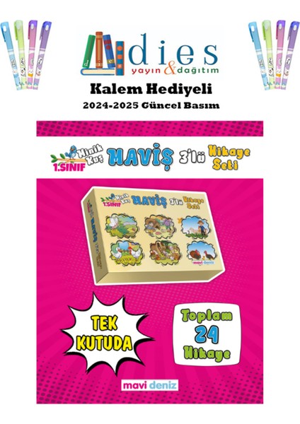 Mavi Deniz Yay. 1. Sınıf Maviş Hikaye Seti (24 Hikaye) 2024-2025
