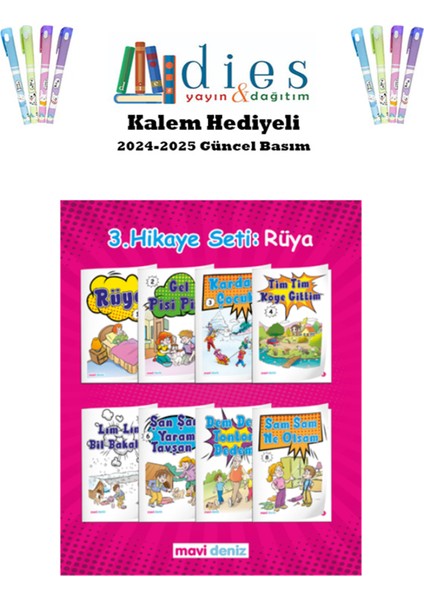 Mavi Deniz Yay. 1. Sınıf Maviş Hikaye Seti (24 Hikaye) 2024-2025 fırsatları