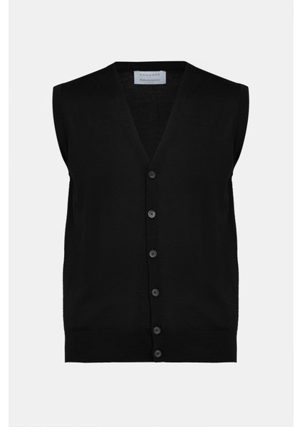 Erkek Siyah Yün Süveter