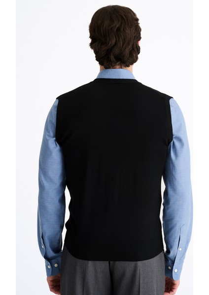 Erkek Siyah Yün Süveter fırsatları