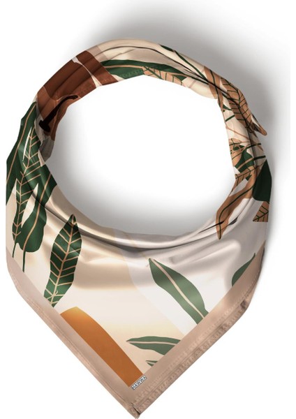 Tropikal Modern Kadın Desenli Bandana Fular fırsatları