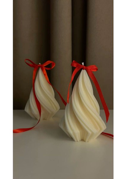 Lumıerı Candle El Yapımı Kokusuz Çam Ağacı Yeni Yıl Dekoratif Kalıp – Kırık Beyaz -10-12 cm fiyatları