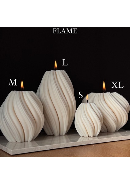 Lumıerı Candle El Yapımı Kokusuz Burgu Desenli Dekoratif Kalıp – Kırık Beyaz -10*10 fırsatları