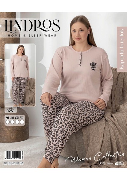 0251 Bayan Raporlu Intrelok Battal Pijama Takımı