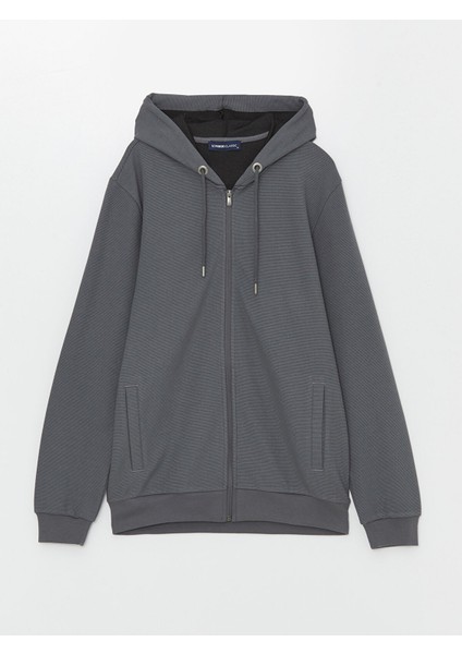 Yeni Sezon Kapüşonlu Uzun Kollu Erkek Fermuarlı Sweatshirt indirimleri