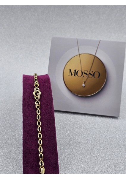 Xuping Ortası Sonsuzluk Model Zirkon Taş Detaylı Altın Renk Çelik Bileklik fiyatları