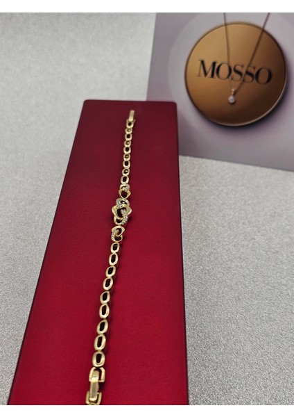 Xuping Ortası Sonsuzluk Model Zirkon Taş Detaylı Altın Renk Çelik Bileklik indirimleri