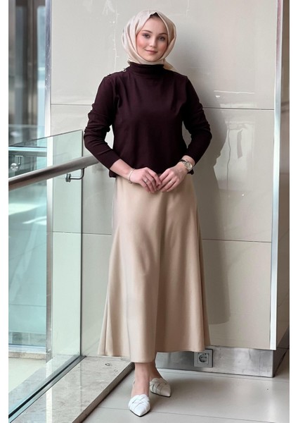 5457 Luna Saten Volanlı Etek fiyatları