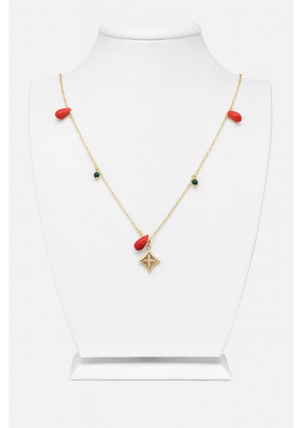 Doğal Taş Kokinalı Kolye fiyatları