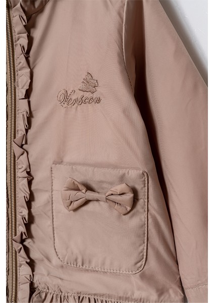 Kız Kapüşonlu Nakışlı Rüzgarlık & Yağmurluk 1 - 5 Yaş modelleri