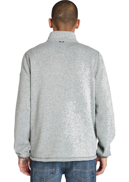 TB0A44T10521-MELANGE Fleece Jacket Gri Regular Fit Taşlamalı Erkek Ceket modelleri