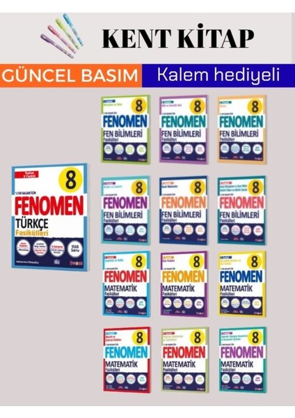8.sınıf Türkçe - Matematik - Fen Bilimleri Fasikülleri Set