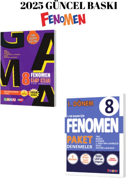 8.sınf 1.dönem Paket Deneme ve 1.dönem Kamp Kitabı