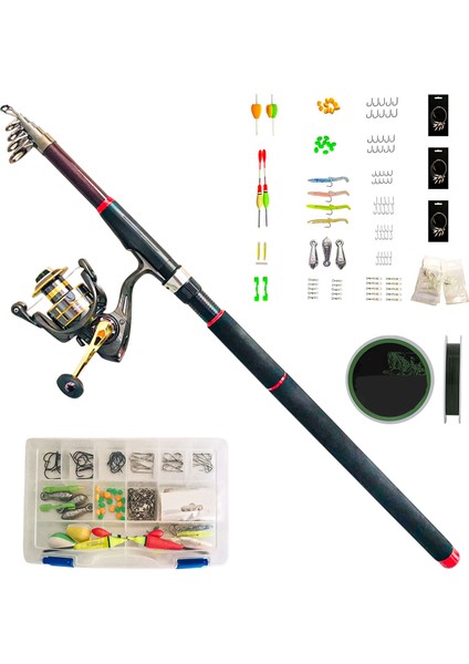 125 Parça Hazır Olta Seti 300 cm